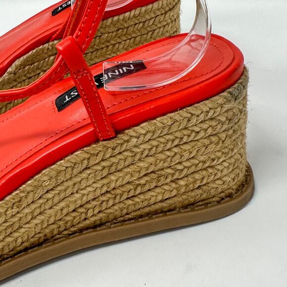 Nine West Alexx Orange Strappy Wedge Espadrille Sandal, NEW, Size 6, MSRP $89 - Picture 7 of 14